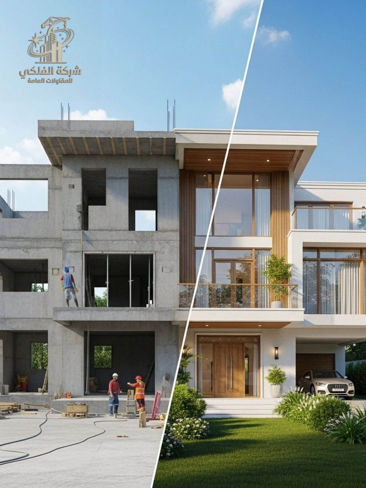 complete villa transformation before after riyadh