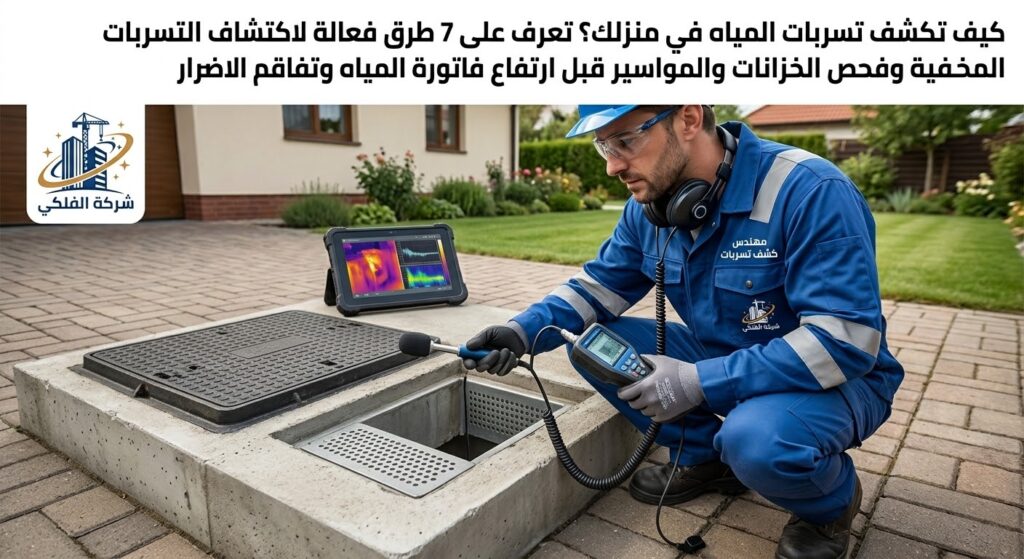 فحص وكشف تسربات المياه في المنزل يدوياً عبر طرق منزلية بسيطة